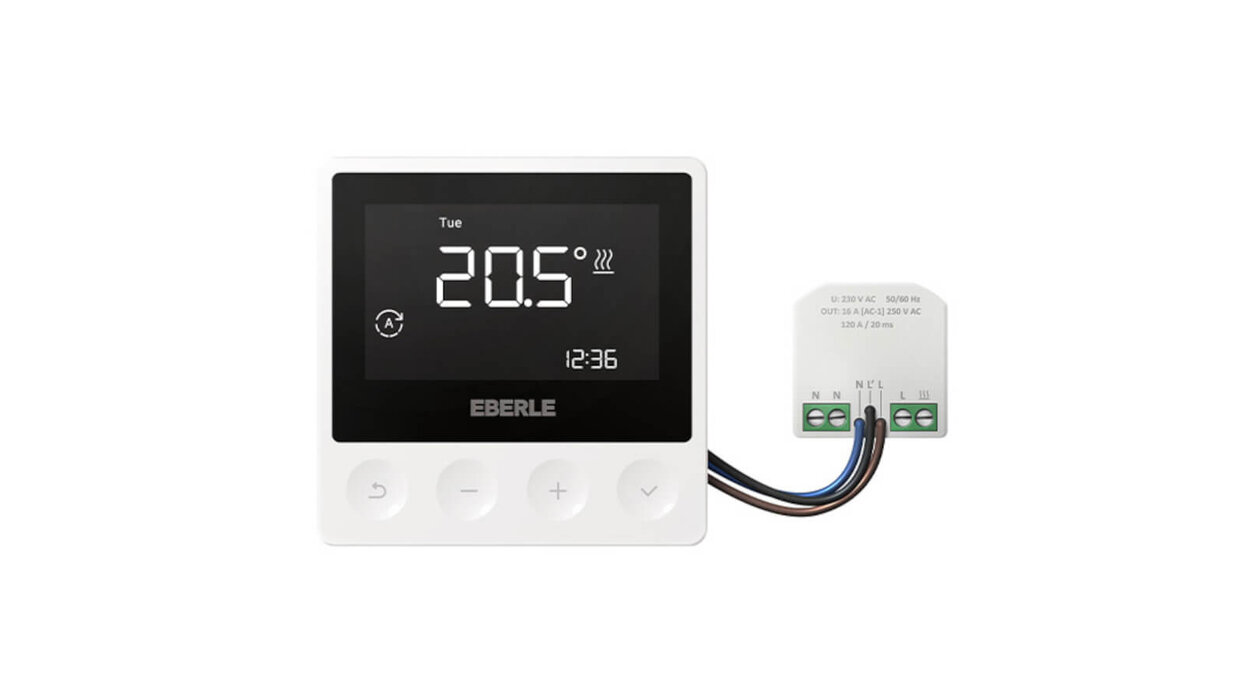 Digitaler Temperaturregler ATR 4800 von EBERLE mit Unterputz-Puck