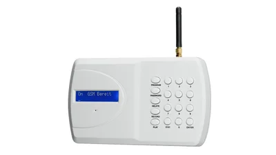 Das Bild zeigt ein GSM-Wähl- und Steuergerät von INDEXA. Der Hintergrund des Bildes ist weiß.